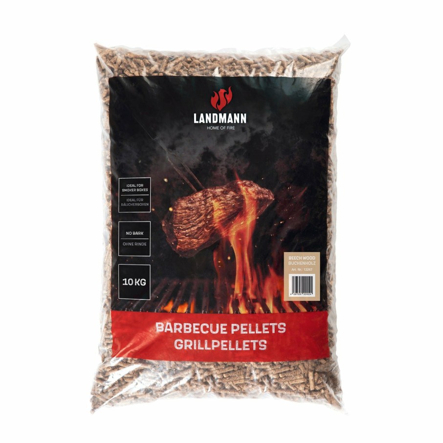 Zubehor LANDMANN Raucherzubehor | Grillpellets Buchenholz 10 Kg