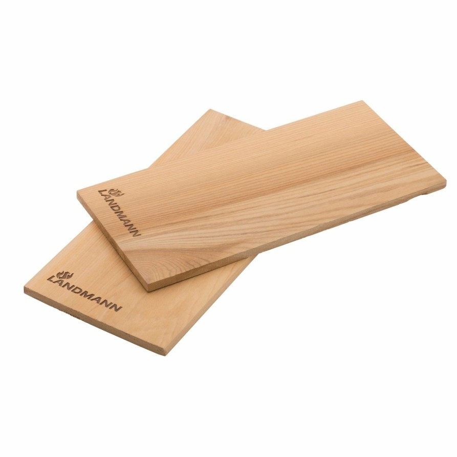 Zubehor LANDMANN Raucherzubehor | Selection Raucherplanken Zeder (30X14 Cm) - 2Er-Set