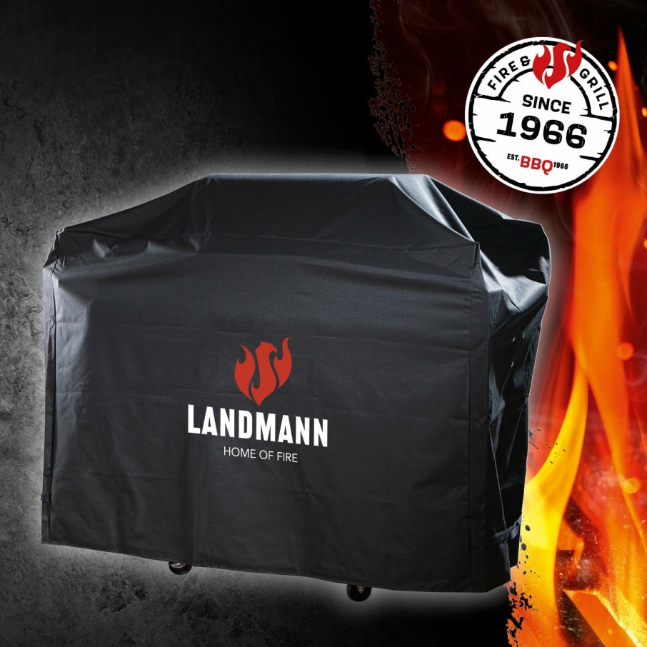 Zubehor LANDMANN Grillabdeckungen | Premium Wetterschutzhaube Xl (62 X 148 X 120 Cm) - Schwarz