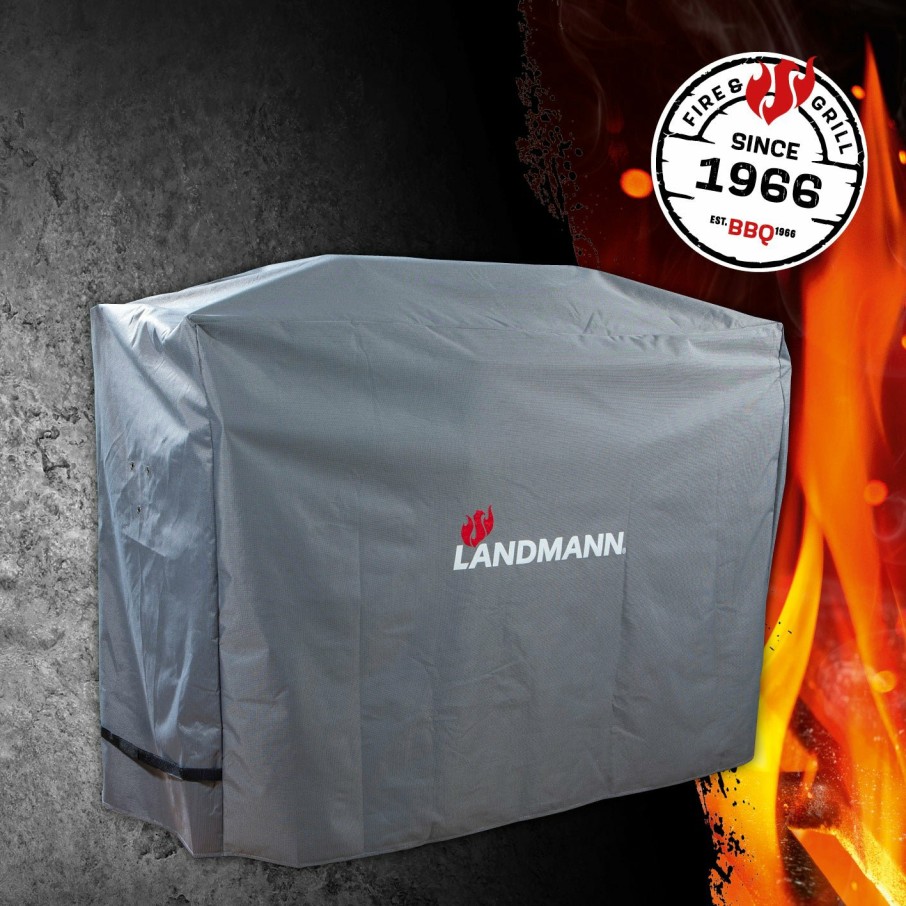 Zubehor LANDMANN Grillabdeckungen | Premium Wetterschutzhaube (62 X 148 X 120 Cm) - Grau