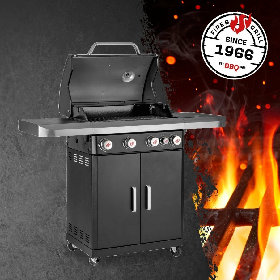 Grills LANDMANN | Gasgrill Rexon 4.1 Cook - Schwarz (Paketversand)