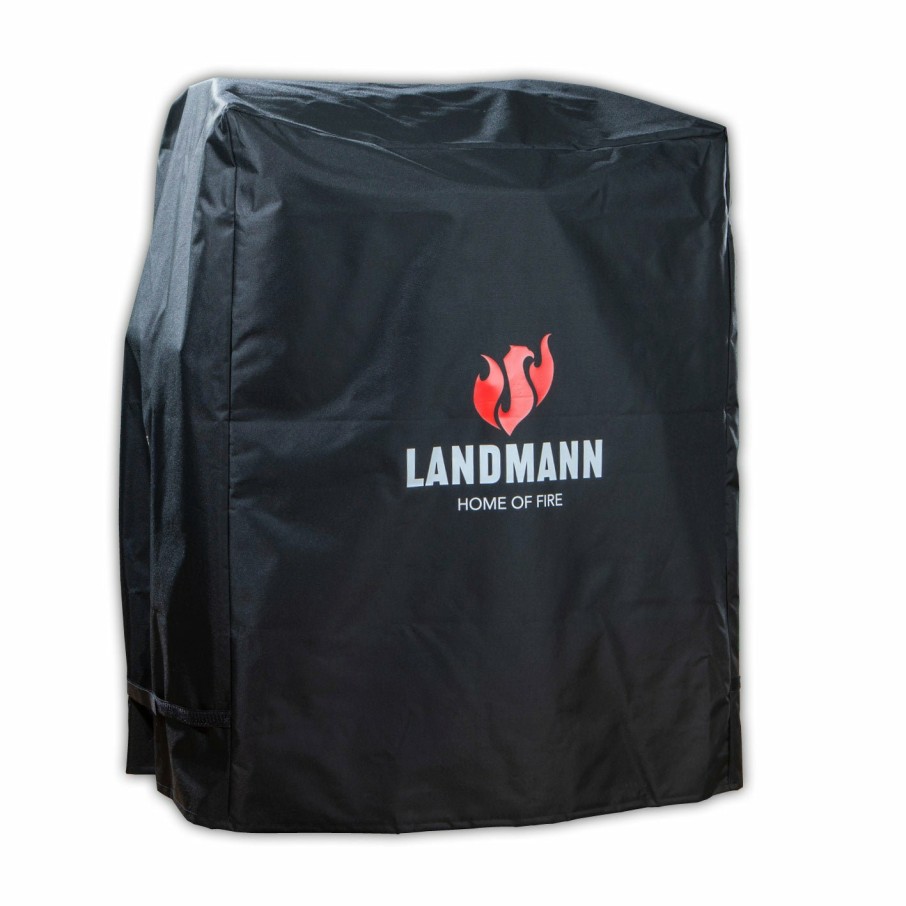 Zubehor LANDMANN Grillabdeckungen | Premium Wetterschutzhaube M (60 X 80 X 120 Cm) - Schwarz