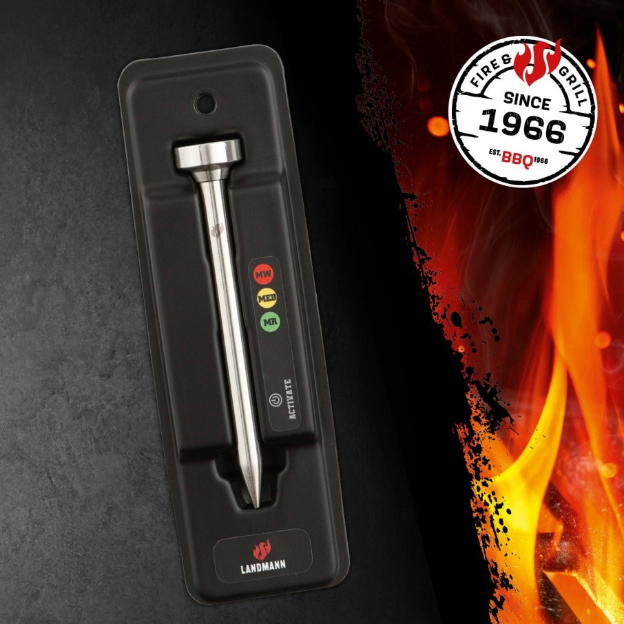 Zubehor LANDMANN Grillbesteck | Led-Grillthermometer